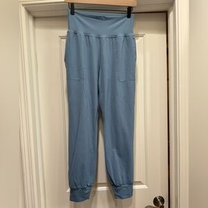 Light blue Athleta salutation joggers. EUC. Minimal wear.